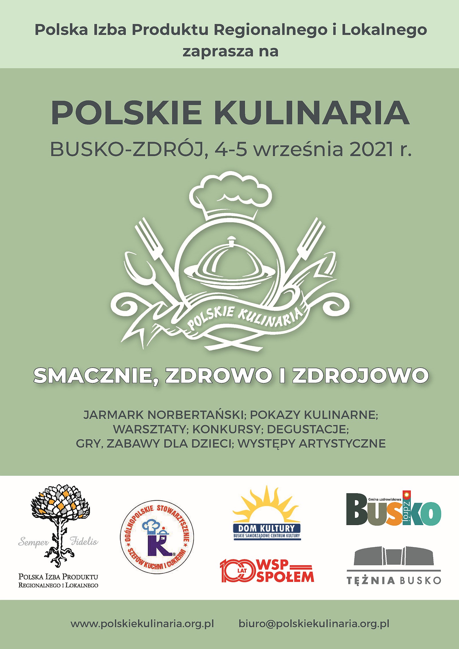 Polskie kulinaria Busko-Zdrój, 2-4 września 2021 - Smacznie, zdrowo i zdrojowo
